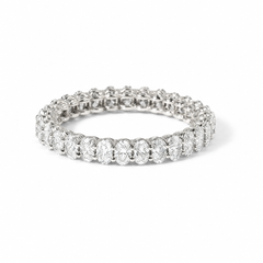 IGI Certified Oval Diamond Full Eternity Band: 18K Yellow Gold