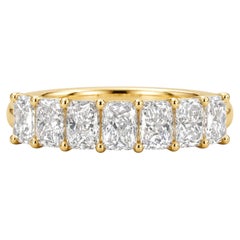 IGI Certified Radiant Half Eternity Wedding Band, Prong Set Stackable Ring
