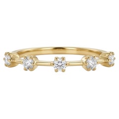 0.25ct Round-Cut Diamond Wedding Ring in 18K Yellow Gold Minimalism for Everyday