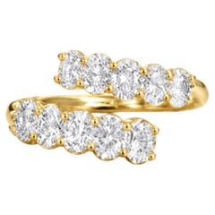 GIA Certified 1.83ct Oval Natural Diamond Adjustable Ring in 18 Gold