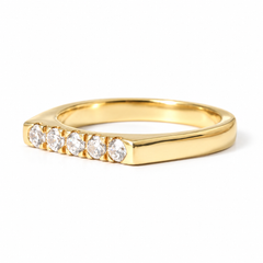 GIA-zertifizierter Unisex-Siegelring aus 18 Karat Gelbgold mit einem runden Diamanten im Rundschliff von 0,30 Karat