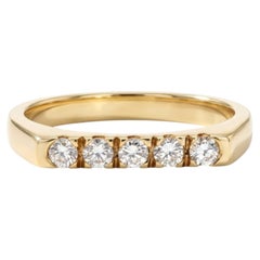 GIA-zertifizierter Unisex-Siegelring aus 18 Karat Gelbgold mit einem runden Diamanten im Rundschliff von 0,30 Karat