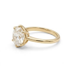 IGI Certified 1 CT Round Rose Cut Diamond Women's Gold Ring in 18K Yellow Gold