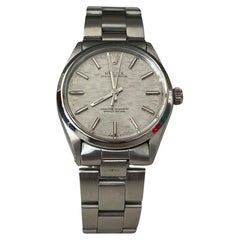 Montre Rolex Oyster Perpetual en acier inoxydable pour homme avec cadran original en shantung 1971