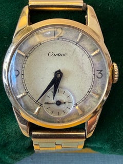 Cartier Watch 18K Yellow Gold With Bracelet ca' 1940's