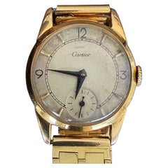Cartier Watch 18K Yellow Gold With Bracelet ca' 1940's