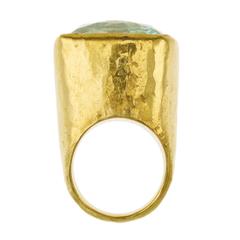 Malika Aquamarine Gold Tibetan Ring 4