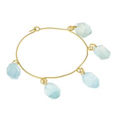 aquamarine gold Twist Wire Bracelet