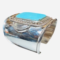 Native American Turquoise Sterling Silver Bracelet