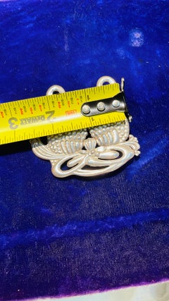 Mid Century Mexican Los Castillos Sterling Swans Brooch/Pendant