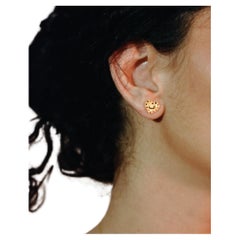  Heart  shaped yellow 18k Gold Earrings 