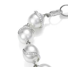 South Sea Pearl Diamond Gold Bracelet