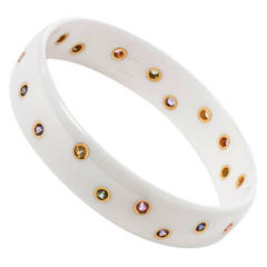 Ceramic Sapphire Bangle Bracelet 8