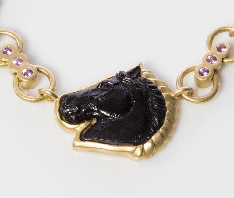 gold horse head pendant