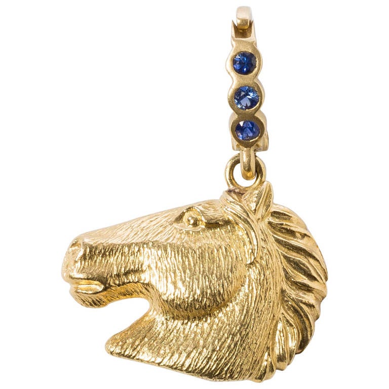 Gold Horse Head Pendant