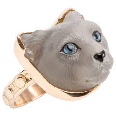 Moonstone Cat Ring