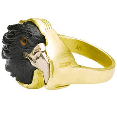 Black Jade Eagle Ring