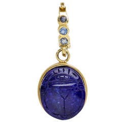 Lapis Lazuli Scarab Pendant