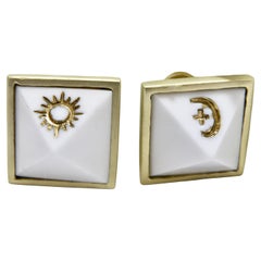 Orecchini a piramide in cocolite 18k