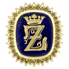 Lapis Lazuli Crown Ring