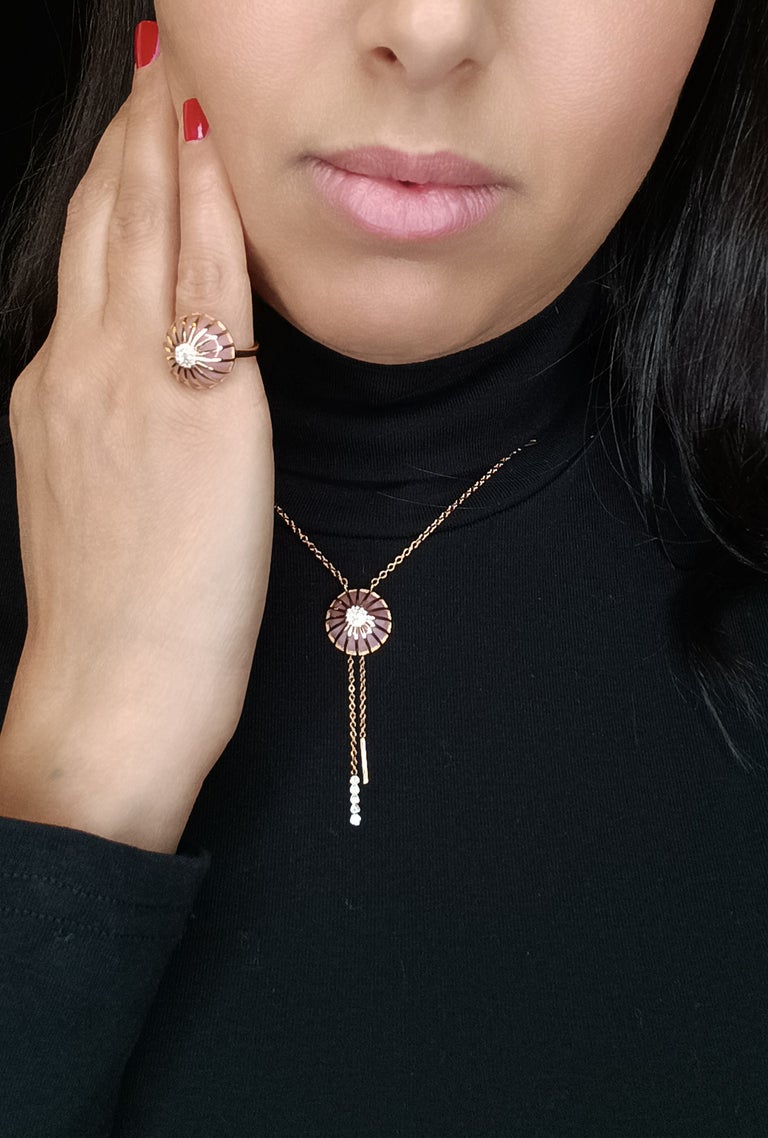 Parure 18 Carat Rose Gold Pink Opals Diamonds Carats.0.38 Weights 18.37  Grams For Sale at 1stDibs | parure rose gold, parure or 18 carats, diamond  parure