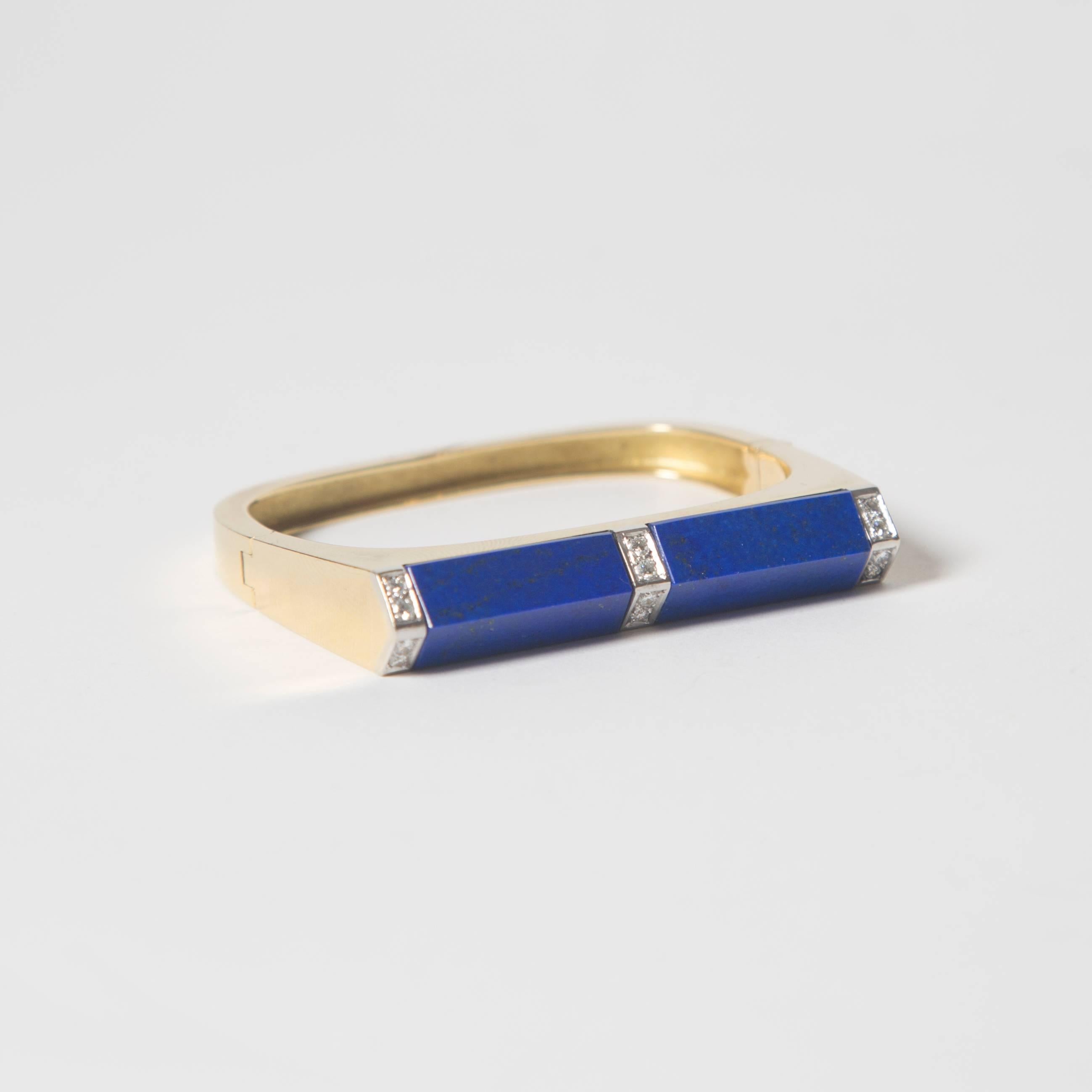 Modern  Lapis Cuff  For Sale