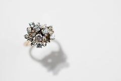 GIA Diamond Cluster Ring - Vintage 14k Gold