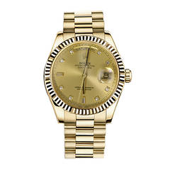 Rolex Yellow Gold Perpetual Day-Date President Wristwatch