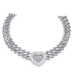 Chopard Designer Happy Diamond Halskette aus Gold mit Diamanten