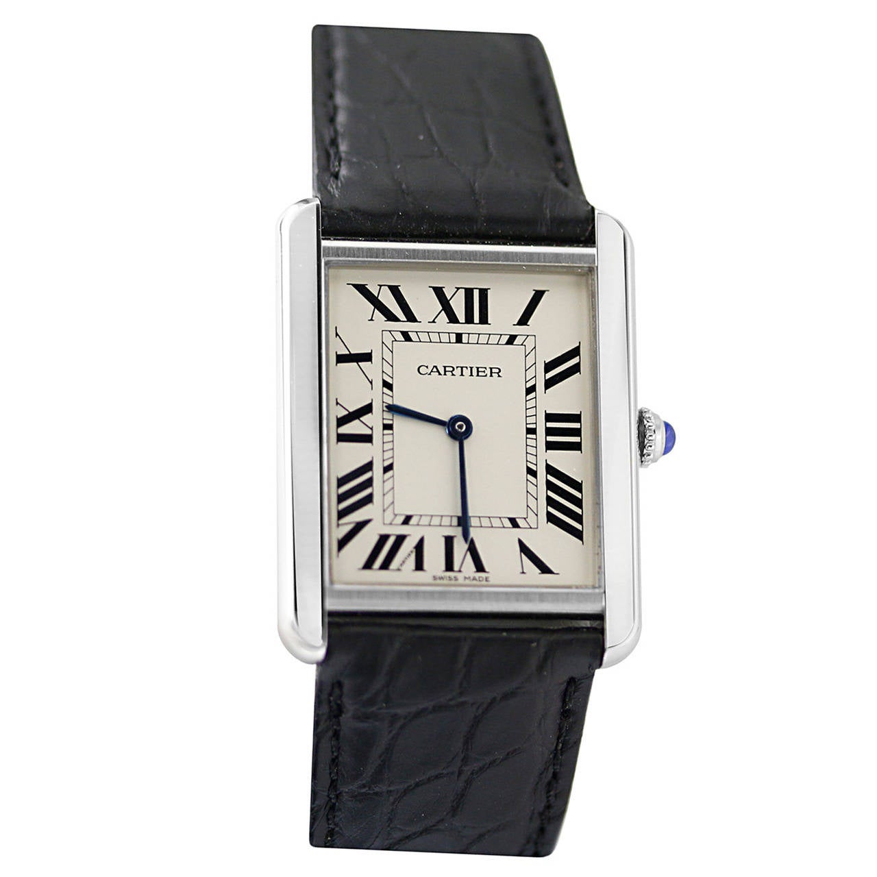 Cartier Stainless Steel Tank Solo Quartz Wristwatch