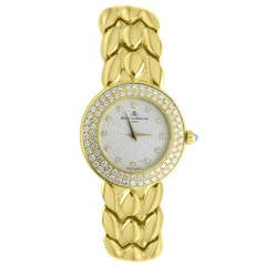 Baume & Mercier Lady's Yellow Gold Diamond Wristwatch