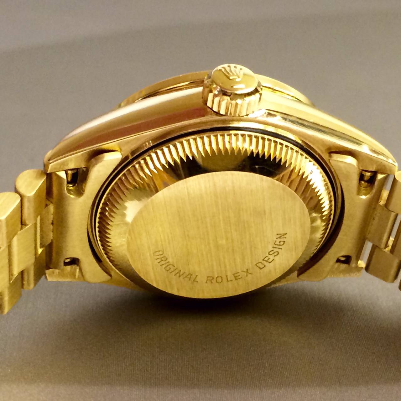 Rolex Lady's Yellow Gold President Oyster Datejust Diamond Wristwatch Ref 69158 2
