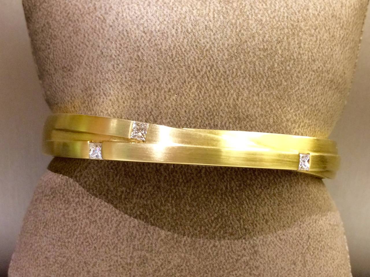Boodles Diamond Gold Bangle Bracelet at 1stDibs boodles tennis bracelet