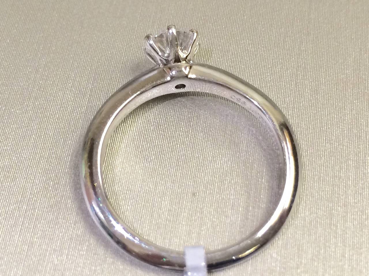 Tiffany & Co. Diamond Solitaire Ring For Sale 2