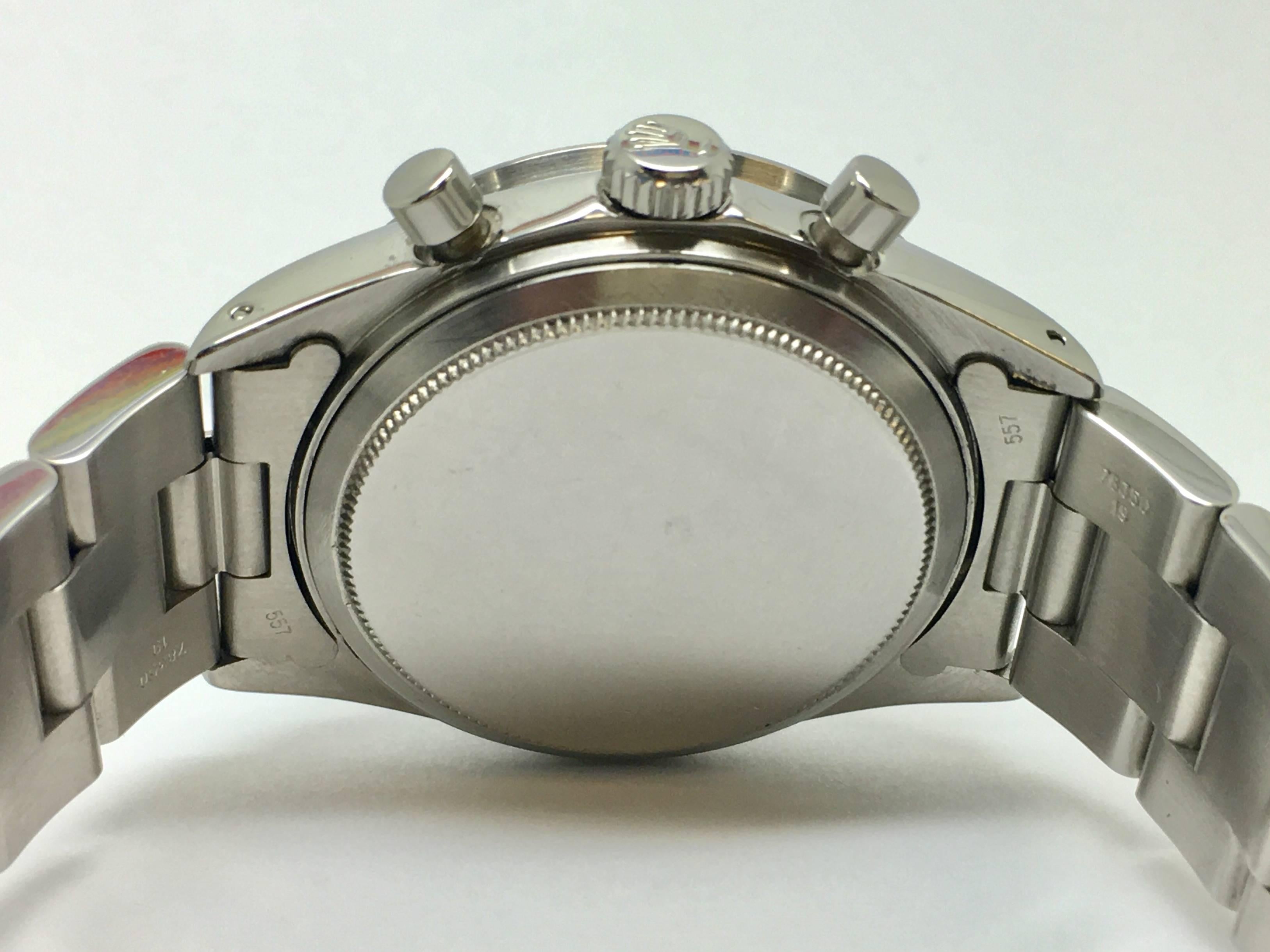 Rolex Stainless Steel Cosmograph Daytona Big Red manual Wristwatch ref 6239 3