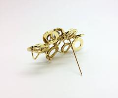 Diamond Gold Circles Pendant and Brooch Pin