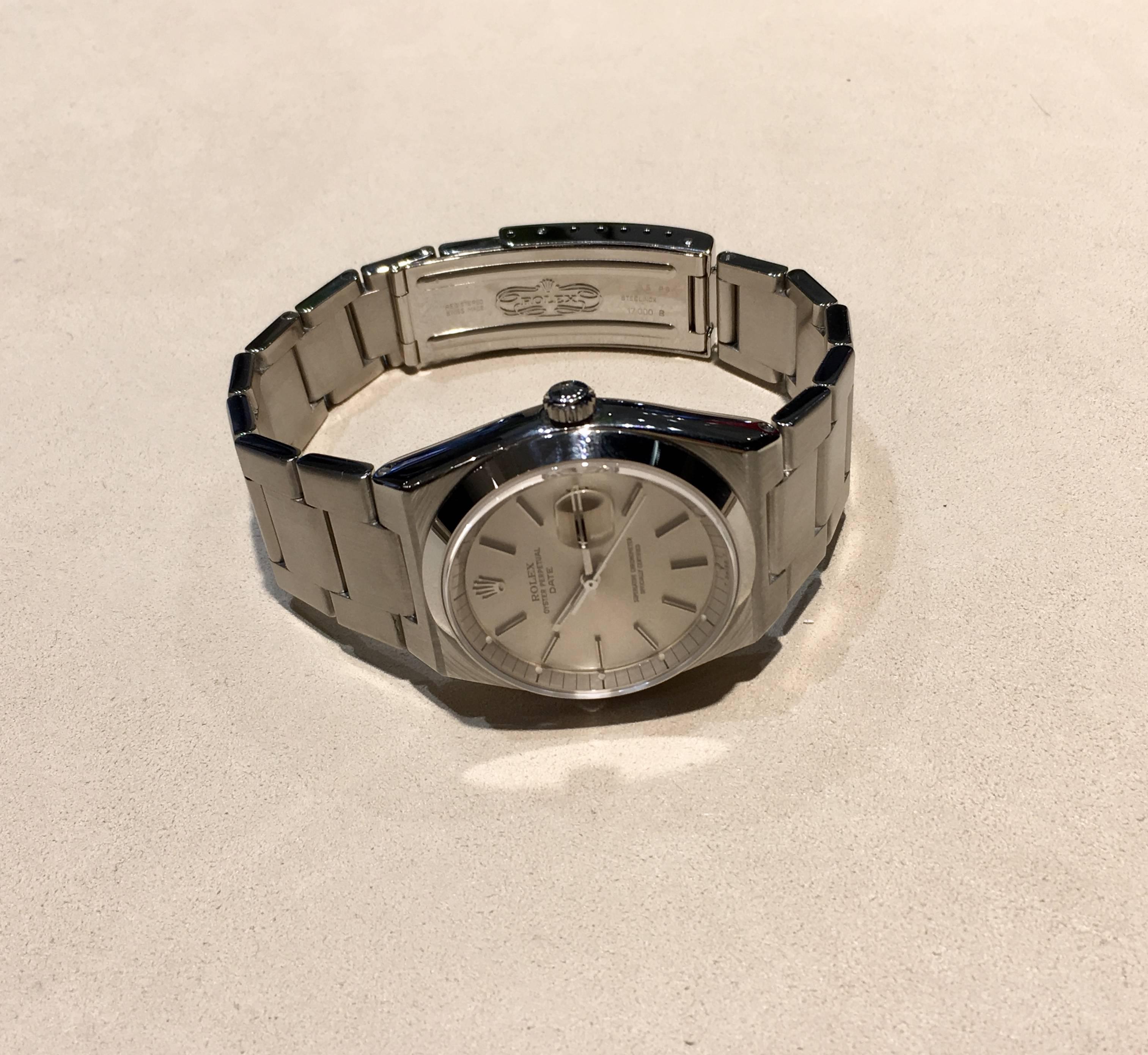 Rolex Stainless Steel Datejust Oyster Perpetual wristwatch Ref 1530, circa 1976 In New Condition For Sale In Ottawa, Ontario