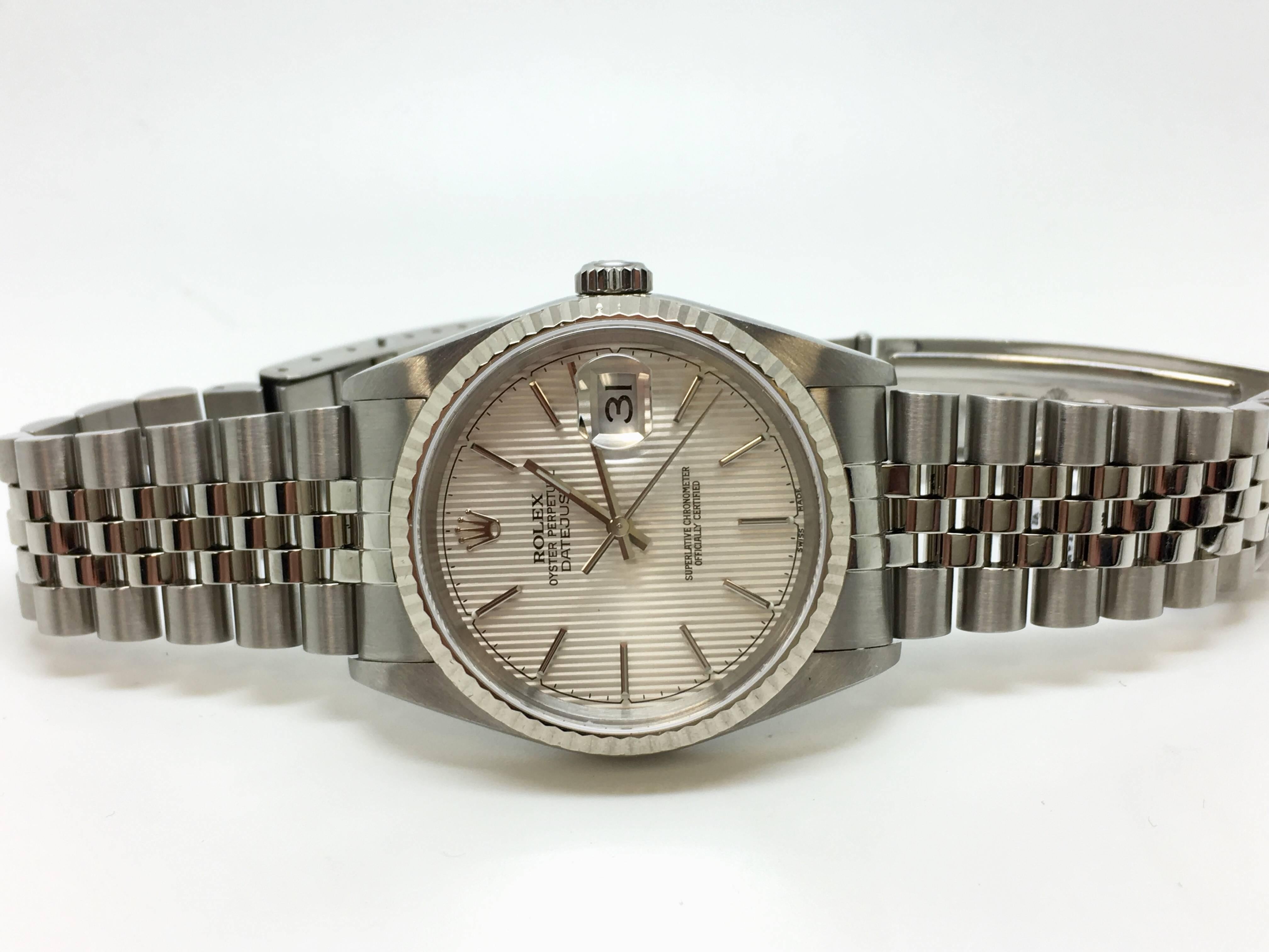 Women's or Men's Rolex Stainless Steel Oyster Perpetual automatic Wristwatch Ref 16234, C2004