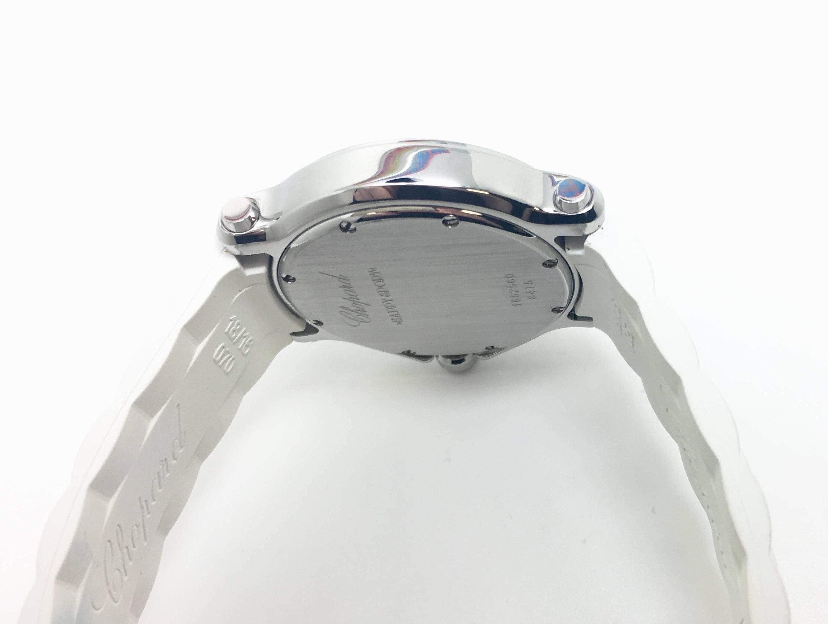 Women's Chopard Ladies Stainless Steel Quartz Happy Sport Wristwatch For Sale