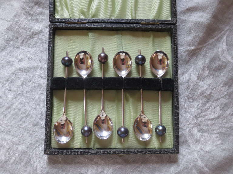 Black Pearl Antique Coffee Spoons 1