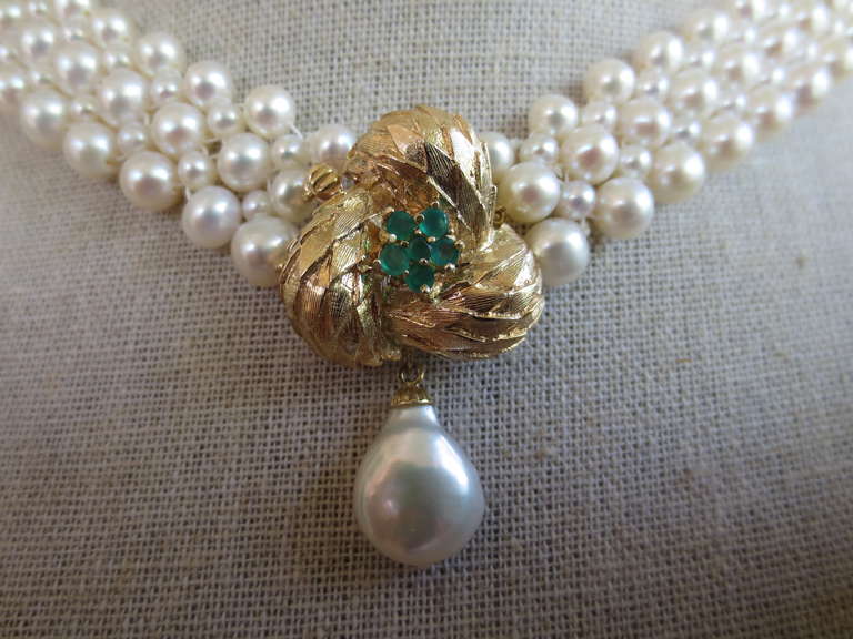 pearl necklace with front clasp