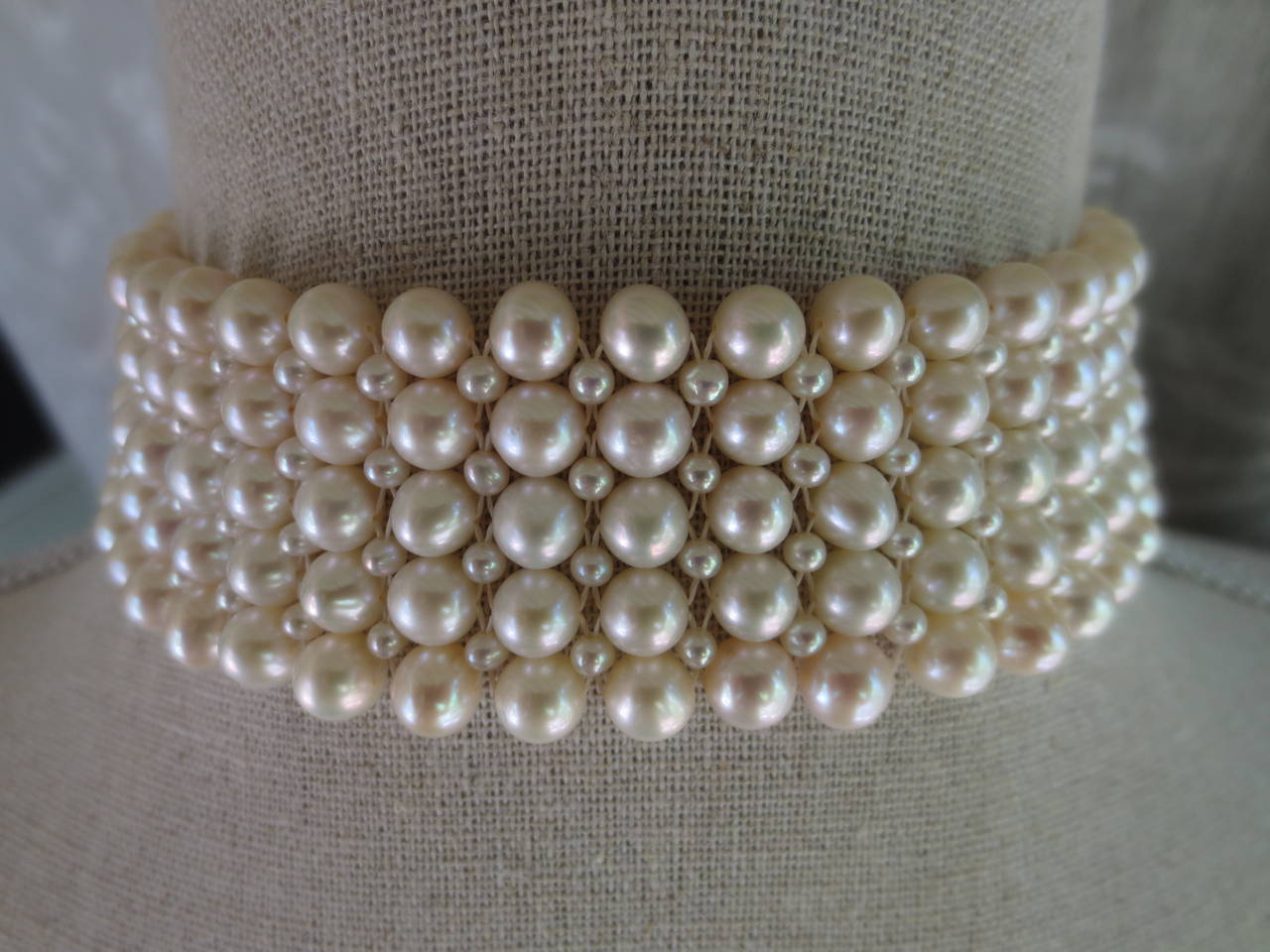 Marina J. Large Pearl Choker Necklace In Excellent Condition In Los Angeles, CA