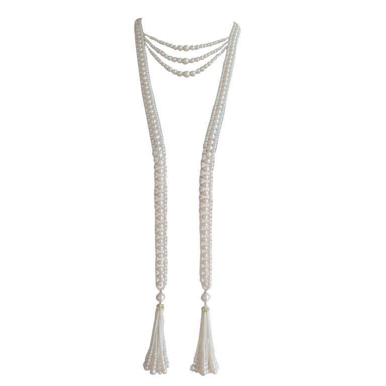 Elegant  Pearl Rope Sautoir