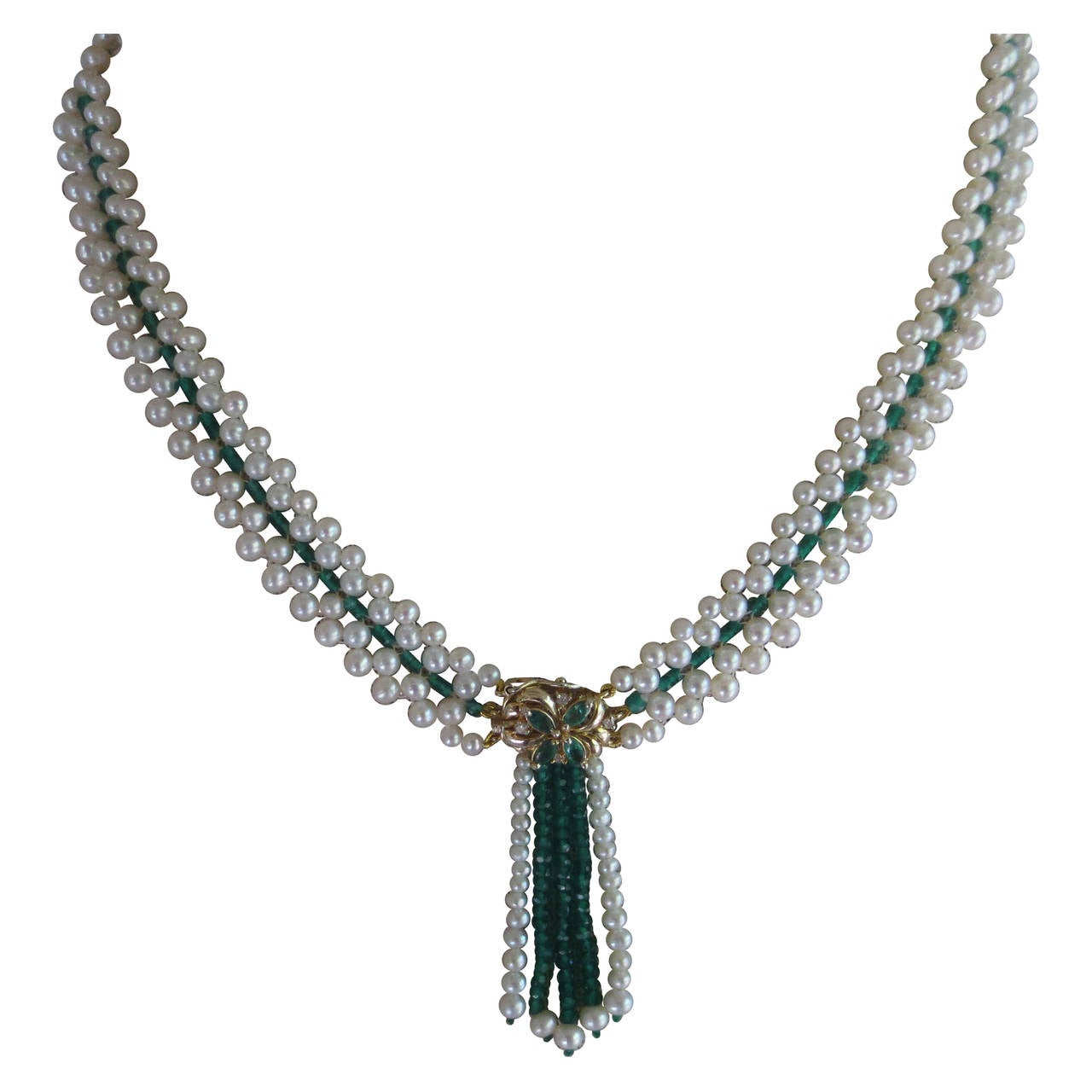pearl emerald necklace