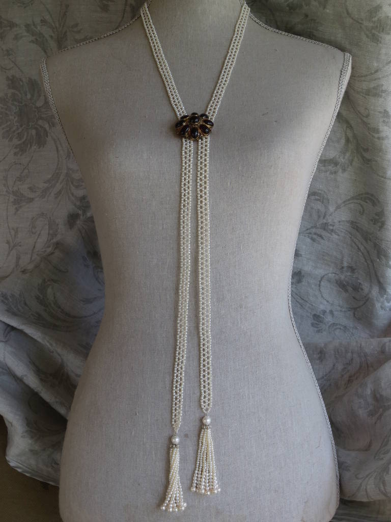 Woven Pearl Sautoir Necklace 4