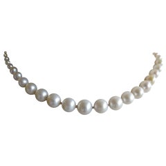 Marina J. Graduated White Pearl Bridal Necklace with 14K Yellow Gold Clasp