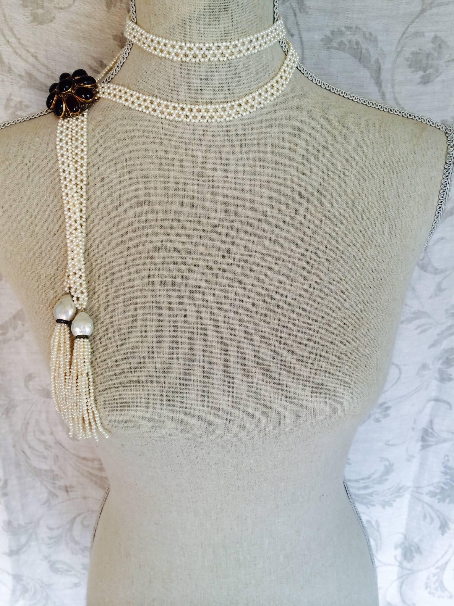 Marina J Handmade 48.5 Inch Fine White Pearl Sautoir Lariat Necklace 6