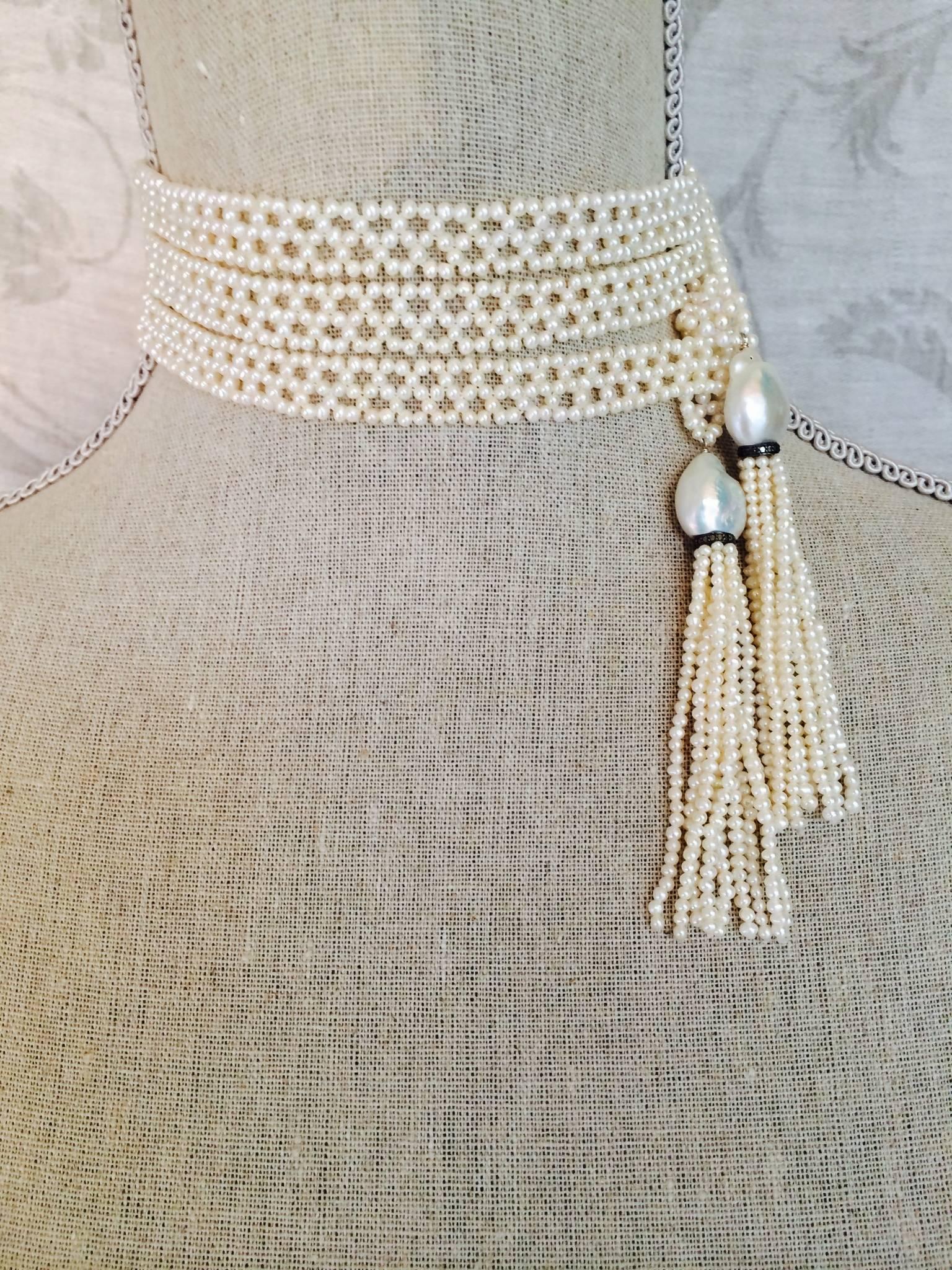 Marina J Handmade 48.5 Inch Fine White Pearl Sautoir Lariat Necklace 3