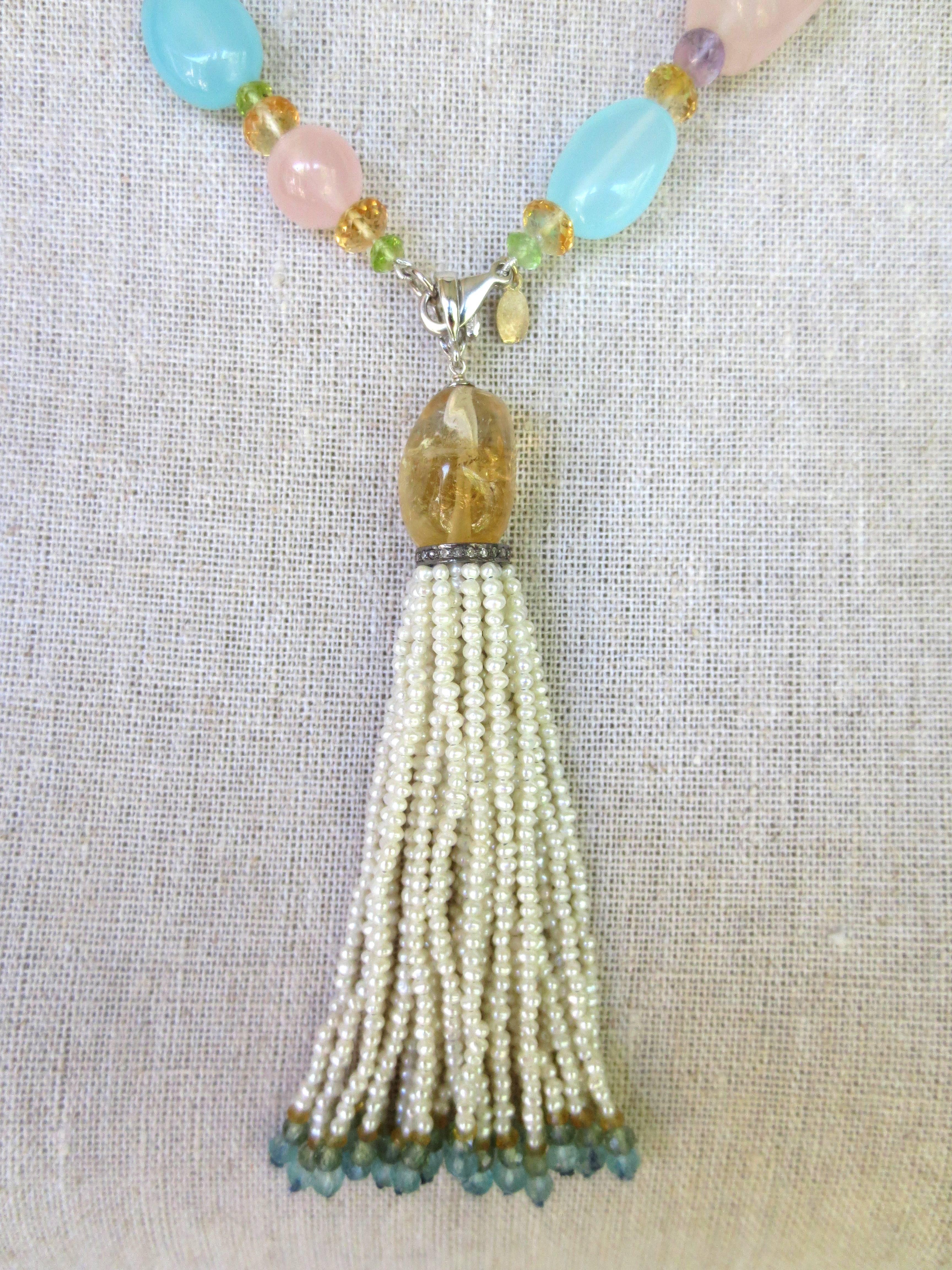 semi precious bead necklaces