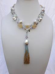 Multi-Gemstone Long Lariat Necklace